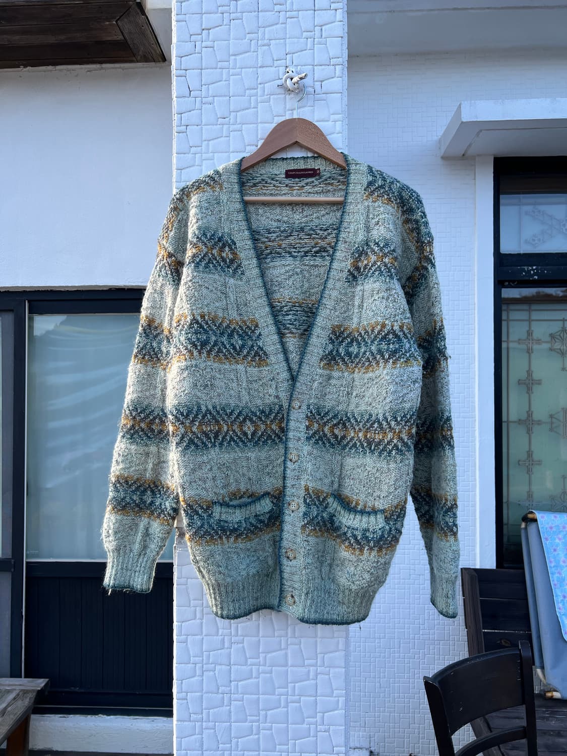 챔스 랄프로렌 울100 빈티지 가디건 상품이미지1