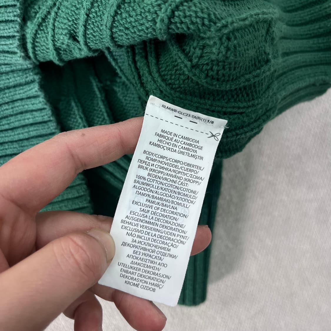 W 95 폴로랄프로렌 코튼 꽈배기 니트 상품이미지4