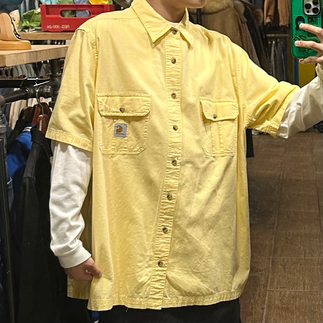 [HI] 칼하트 반팔셔츠 옐로우 상품이미지4