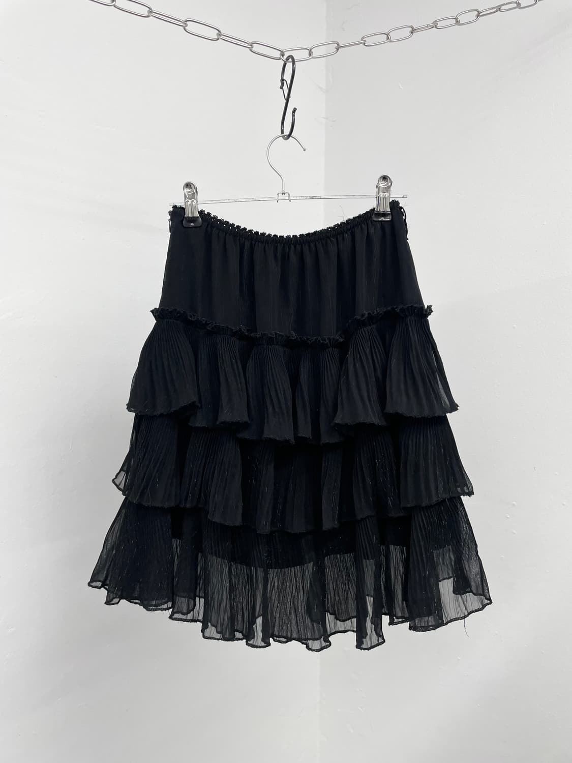 블랙 글리터 캉캉 프릴 스커트 상품이미지7