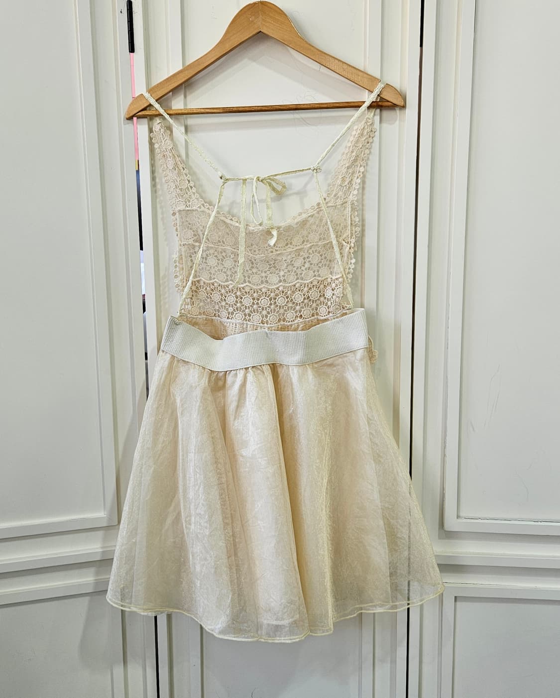 레이스 페어리 샴페인 드레스 원피스 상품이미지6