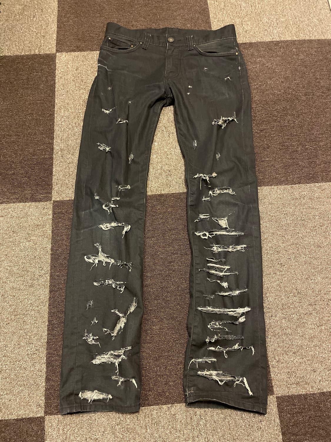 Destroyed black denim 상품이미지2