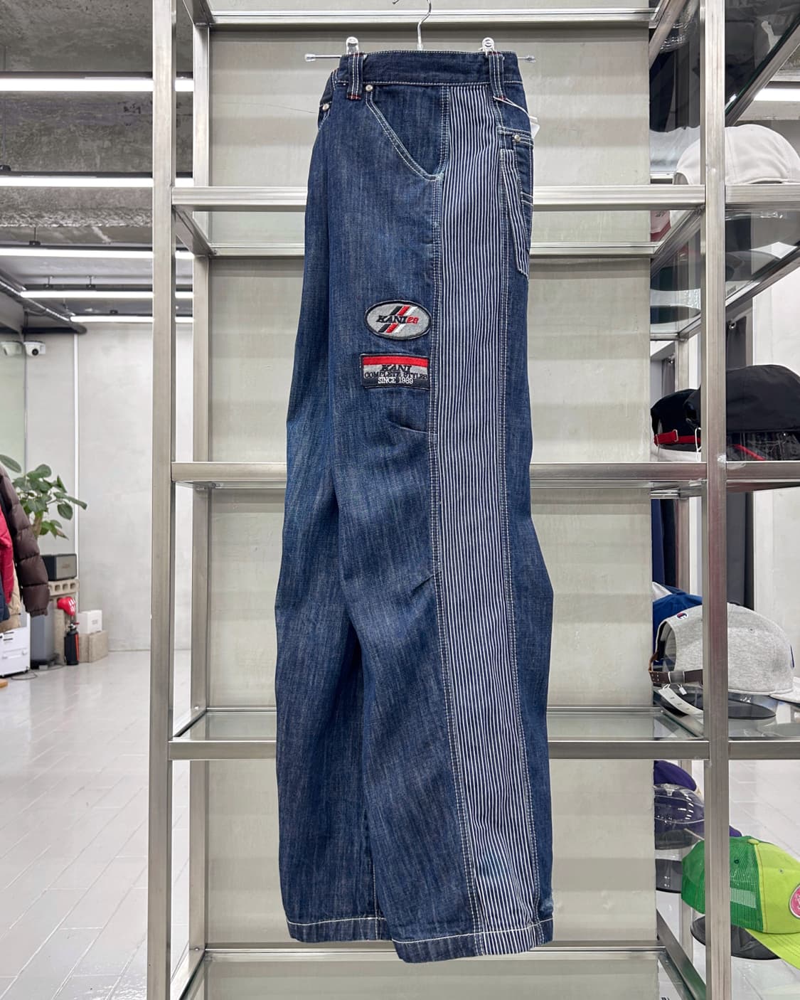 칼 카니 00s 멀티 패치 인디고 데님 팬츠 상품이미지1