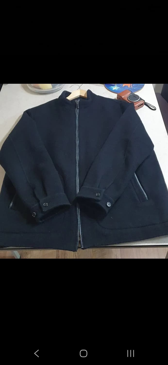 pat 블랙 울 100% 자켓 L 100~105 집업플리스 상품이미지1