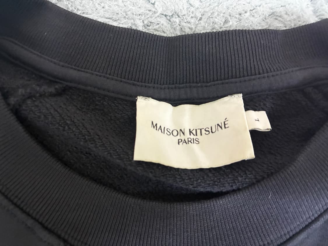 메종키츠네 진한네이비 맨투맨 L  상품이미지3