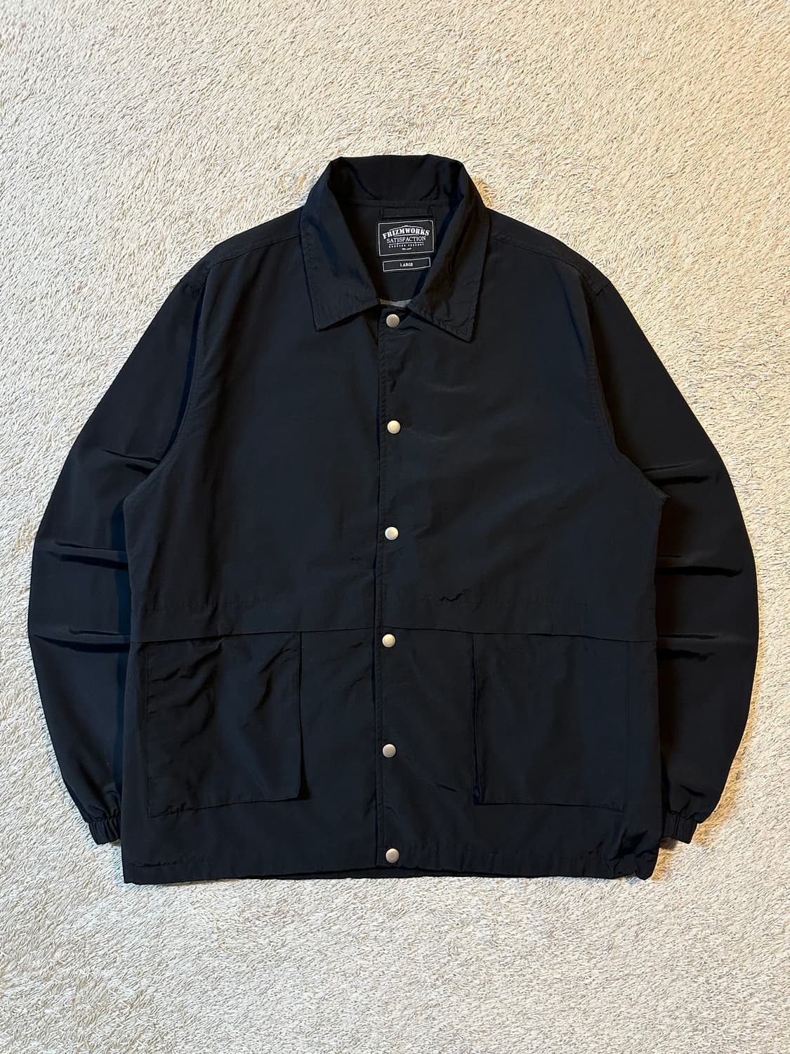 프리즘웍스 FRIZM WORKS ALFRED 코치 자켓 블랙 상품이미지1