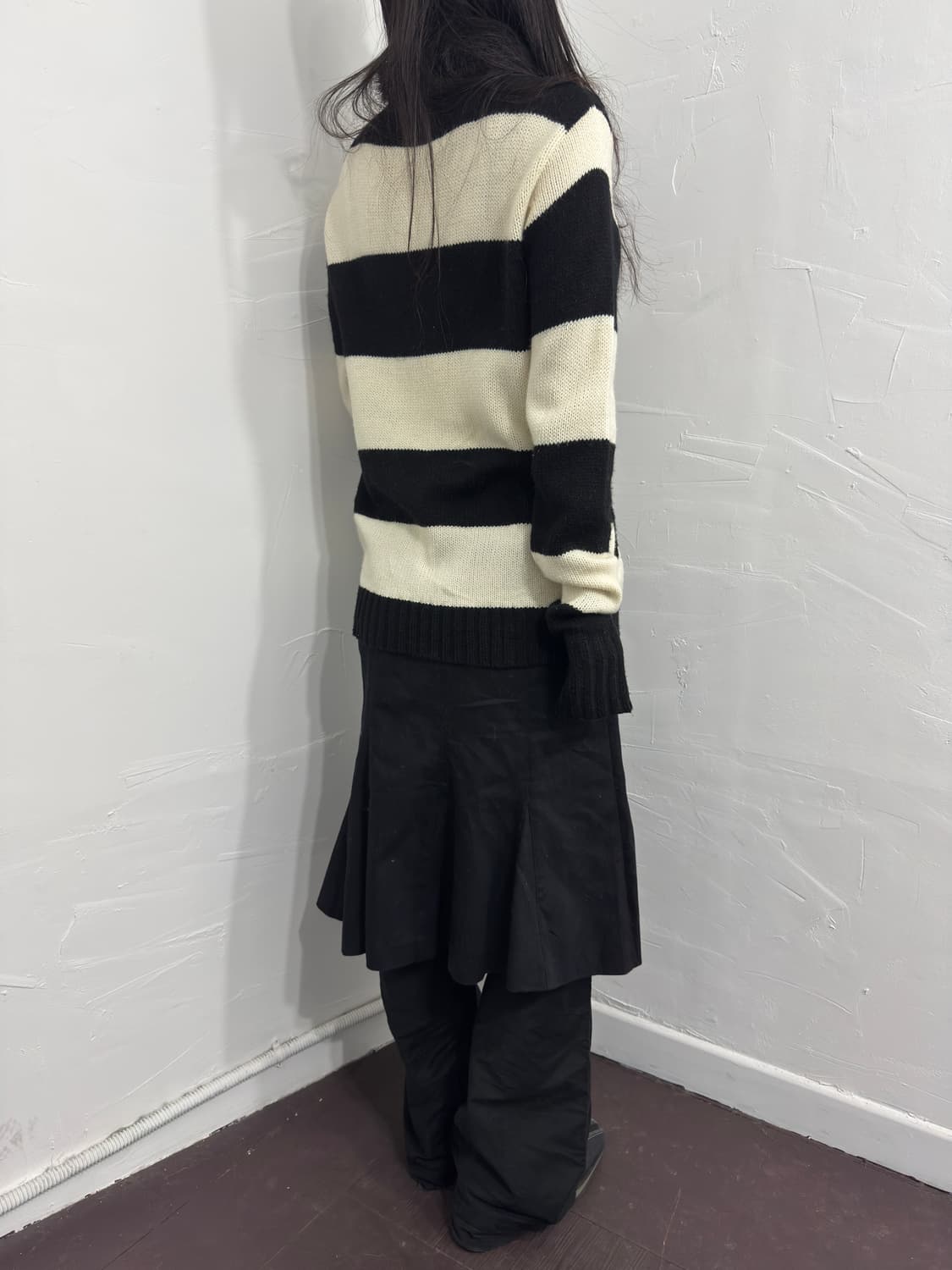 stripe knit twoway zipup 상품이미지5