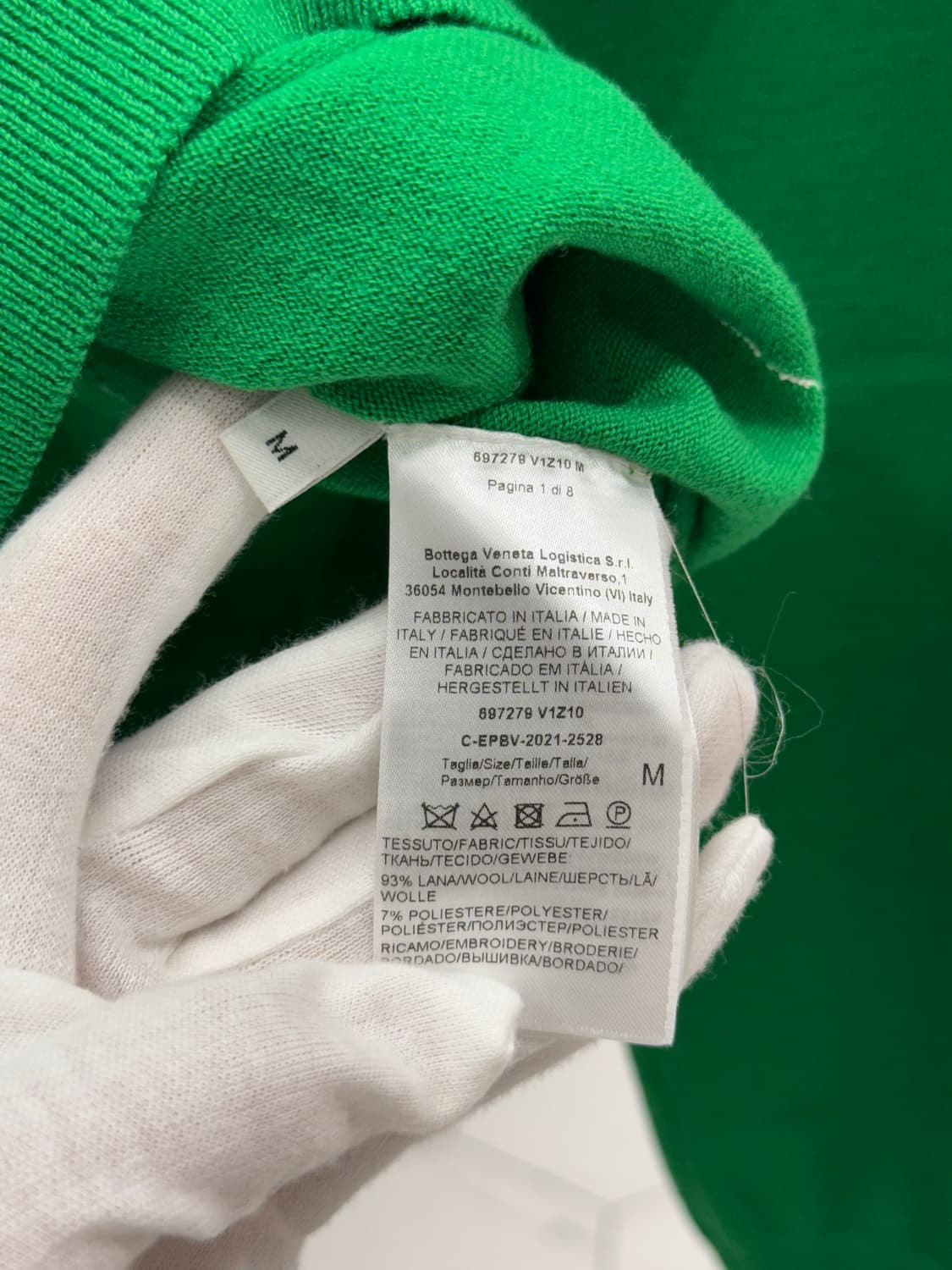 [M] 보테가베네타 스티치 브이넥 니트 상품이미지4