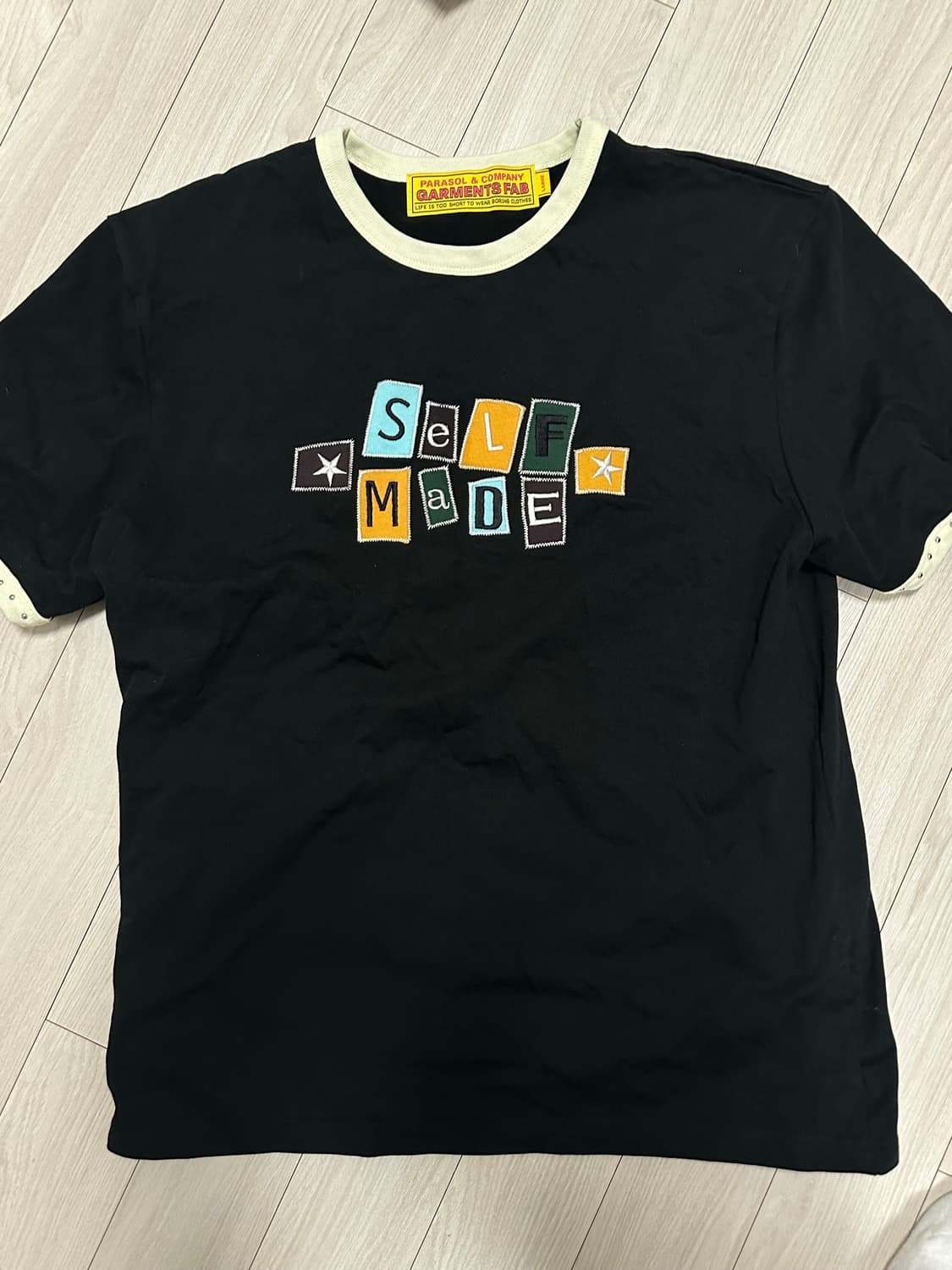 가먼츠팹 링거티 Self Made Ringer Tee (BLACK) L 상품이미지2