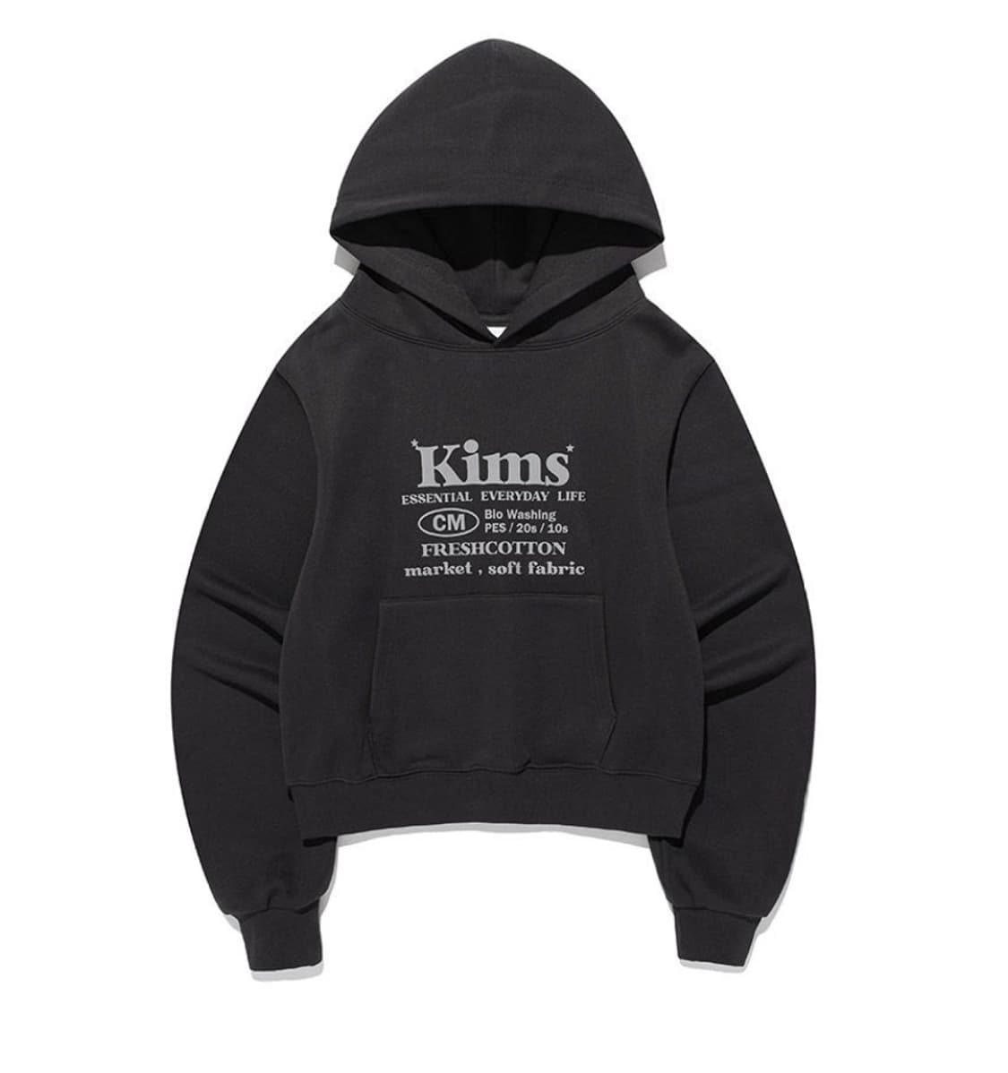 킴스 프레시 코튼 마켓 후드티 F 차콜 새상품 상품이미지2
