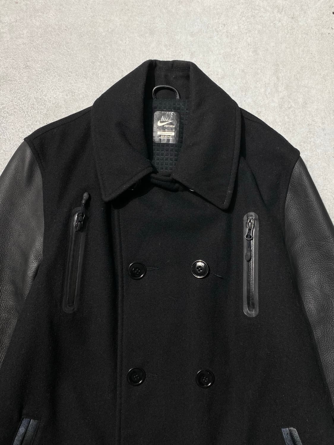 [L] Nike 나이키 울 레더 집업 피코트 자켓 상품이미지3