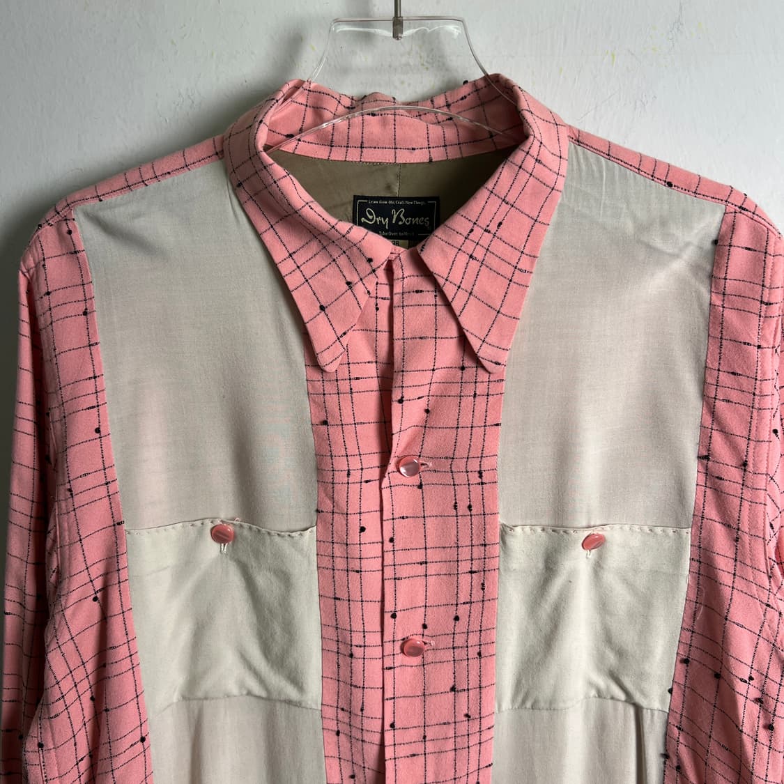 dry bones 드라이 본즈 핑크 체크 셔츠 S 상품이미지5