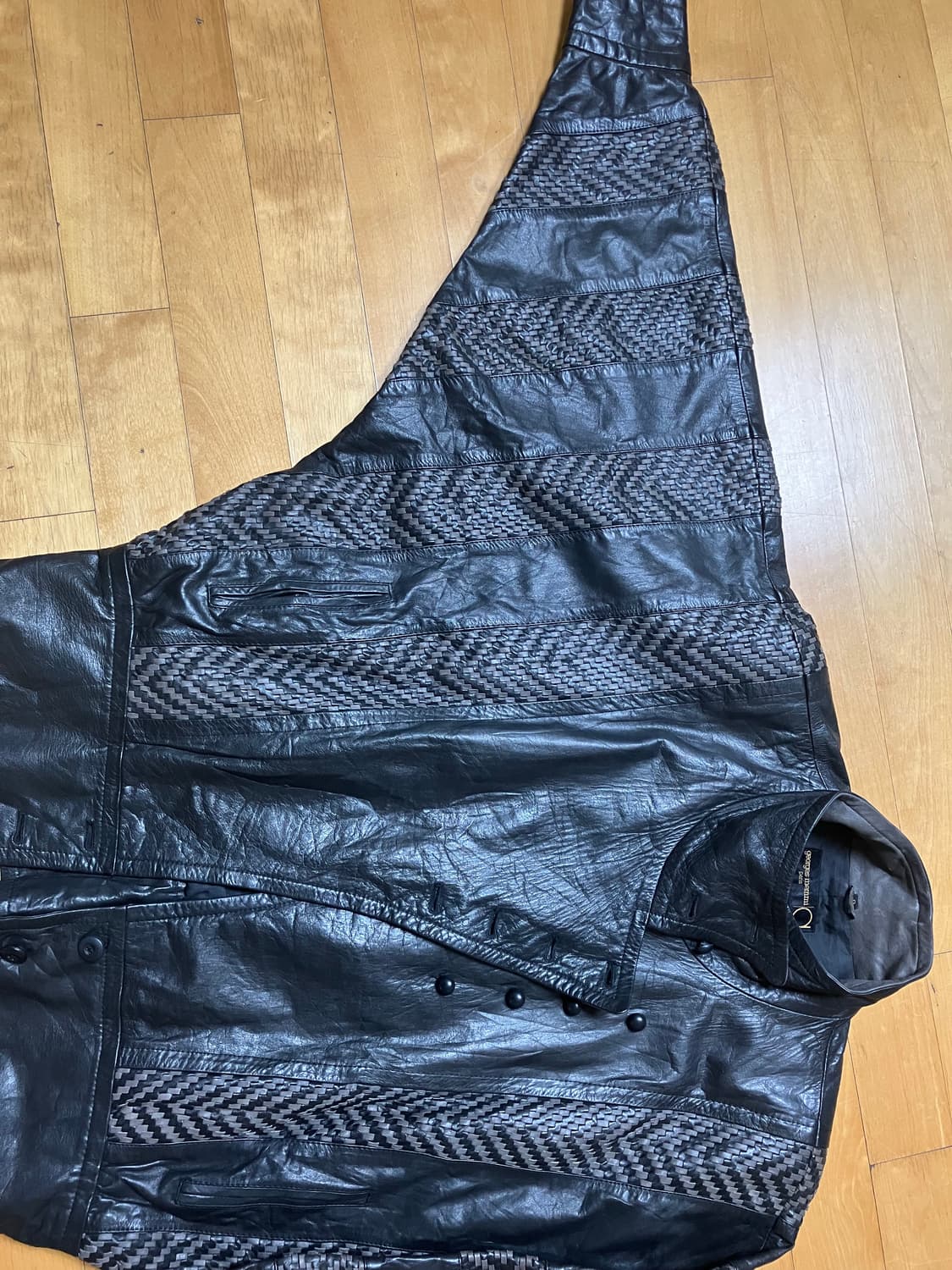80s 빈티지 아방가르드 레더자켓 상품이미지3