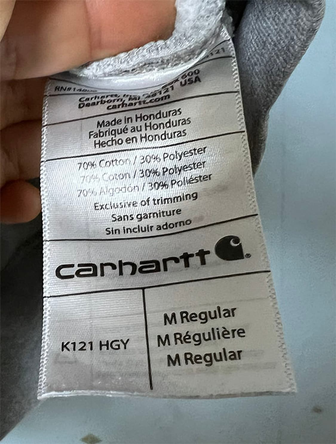 칼하트 K121 미드웨이트 남자 후드맨투맨 헤비 95-100 상품이미지5
