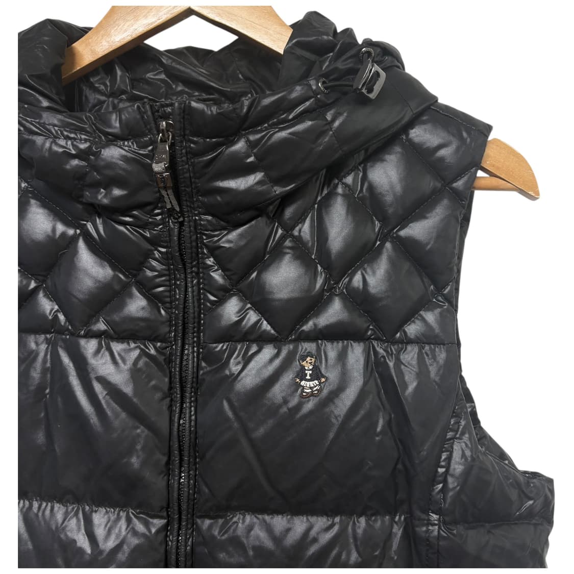 3699 티니위니 블랙 퀄팅 후드 패딩조끼 상품이미지2