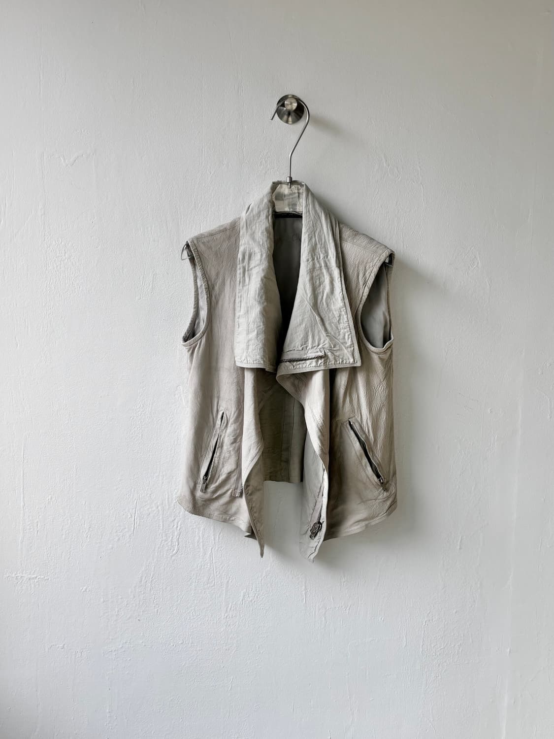 릭오웬스 07fw 램스킨 비대칭 하이넥 베스트 상품이미지2