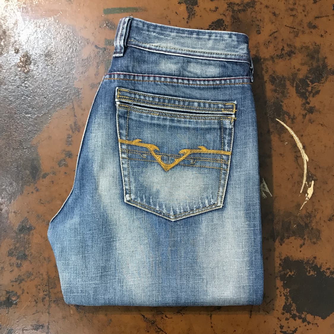 디젤 워시드 중청 데님 팬츠 허리 31 32 사이즈  상품이미지1