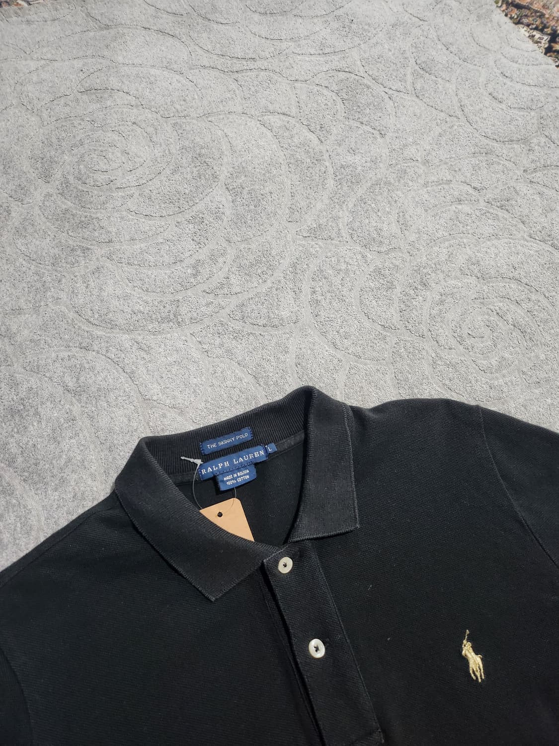 **폴로 랄프로렌 베이지 반팔 카라티 (L) 상품이미지3