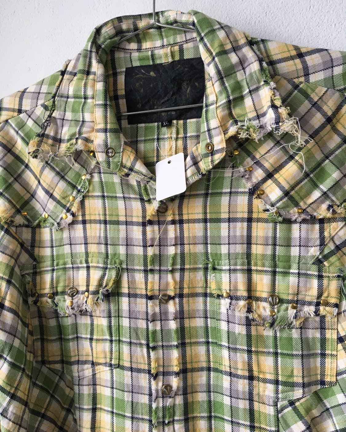 Stud grunge point check pattern shirt 상품이미지6
