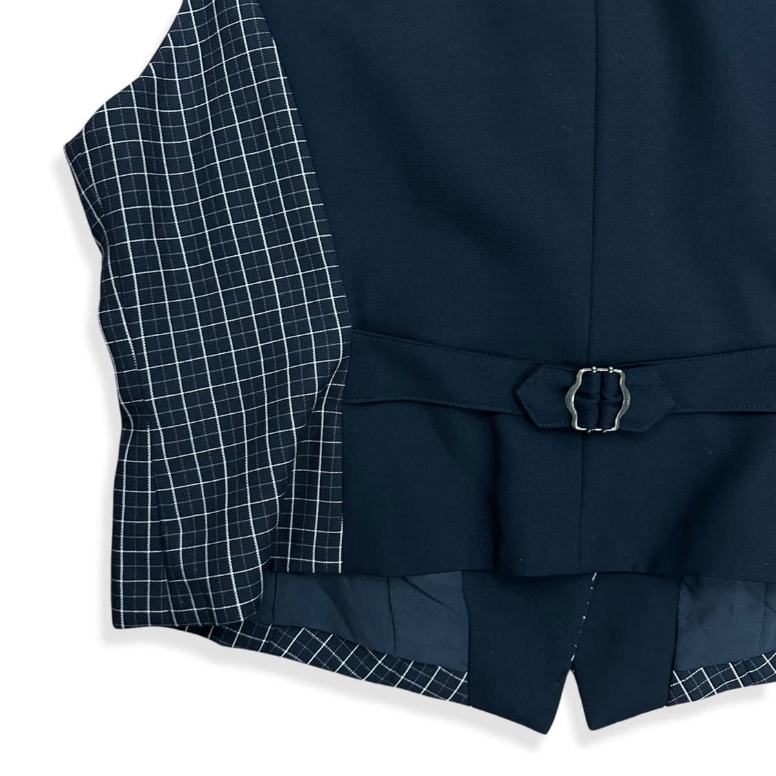 Navy Check Pattern Vest 상품이미지5