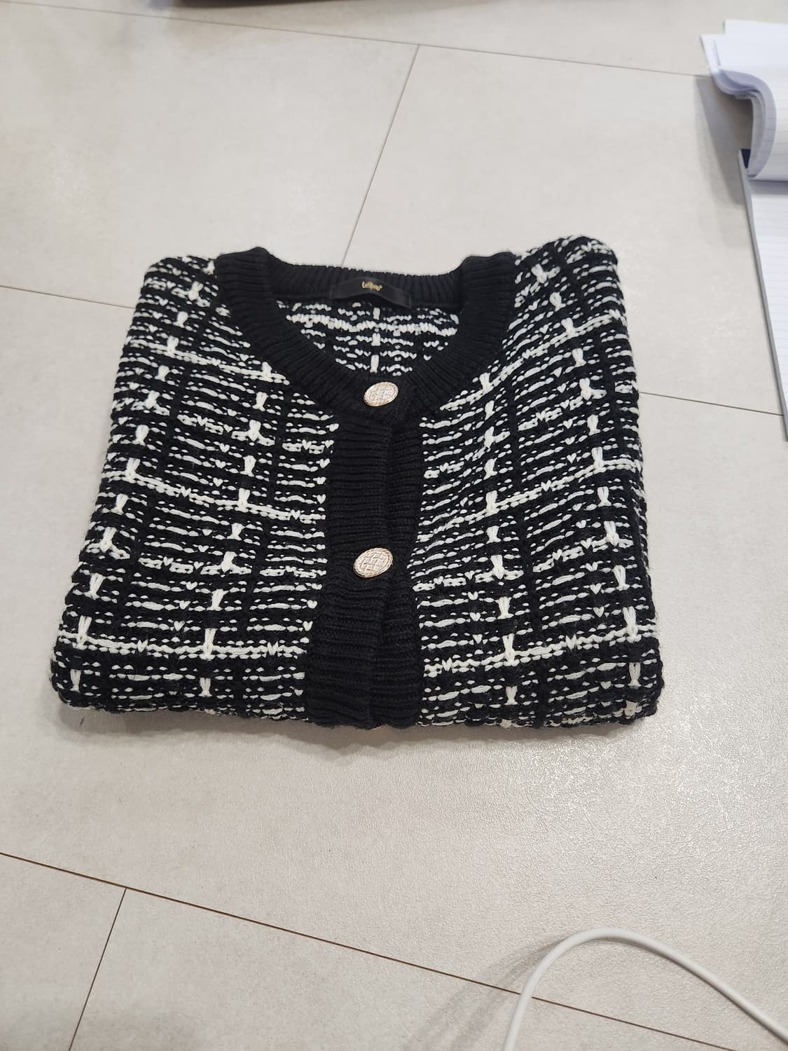 르샵 니트조끼 트위드느낌 상품이미지5