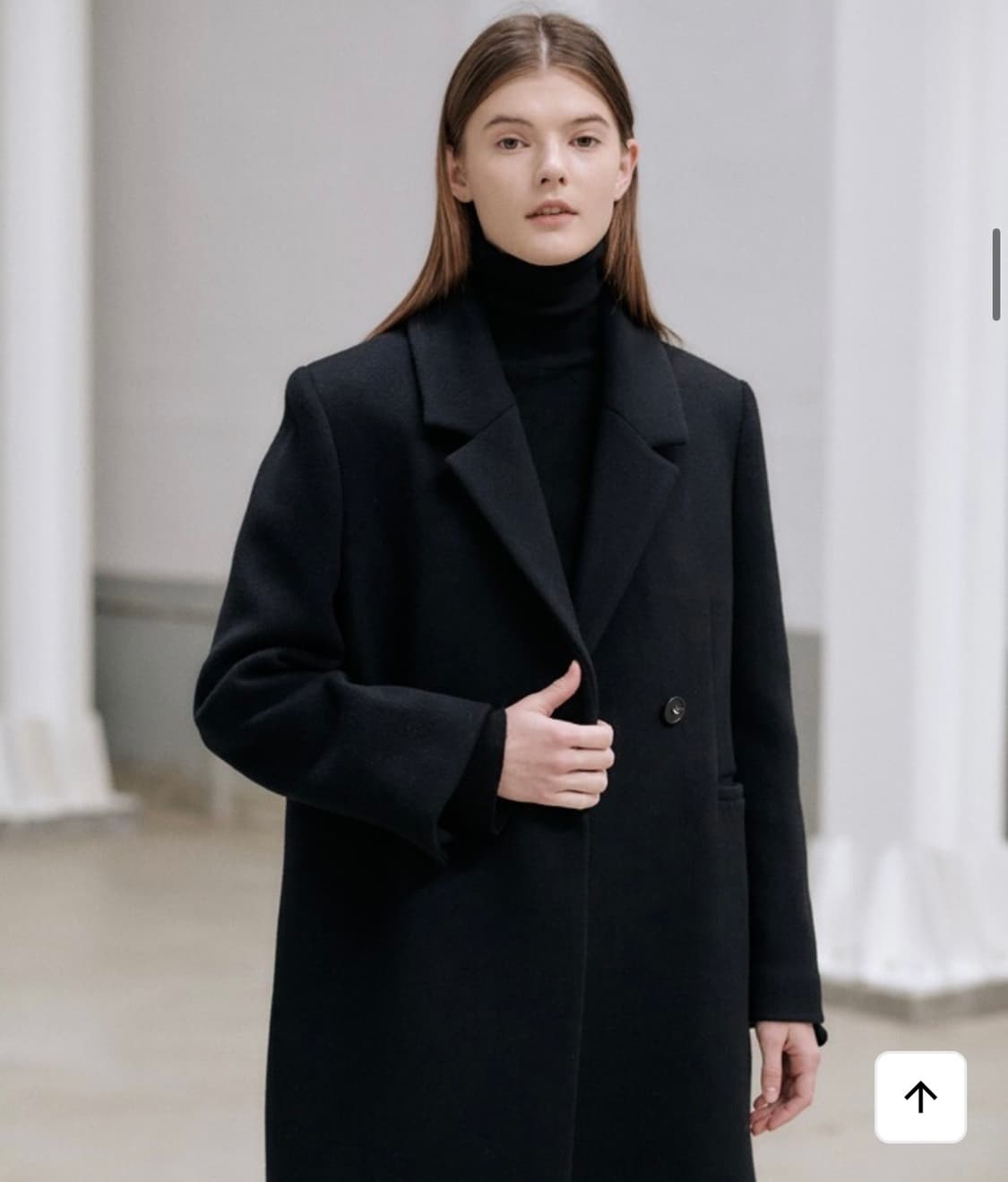 닐바이피 윈터 베이직 코트 블랙 상품이미지2