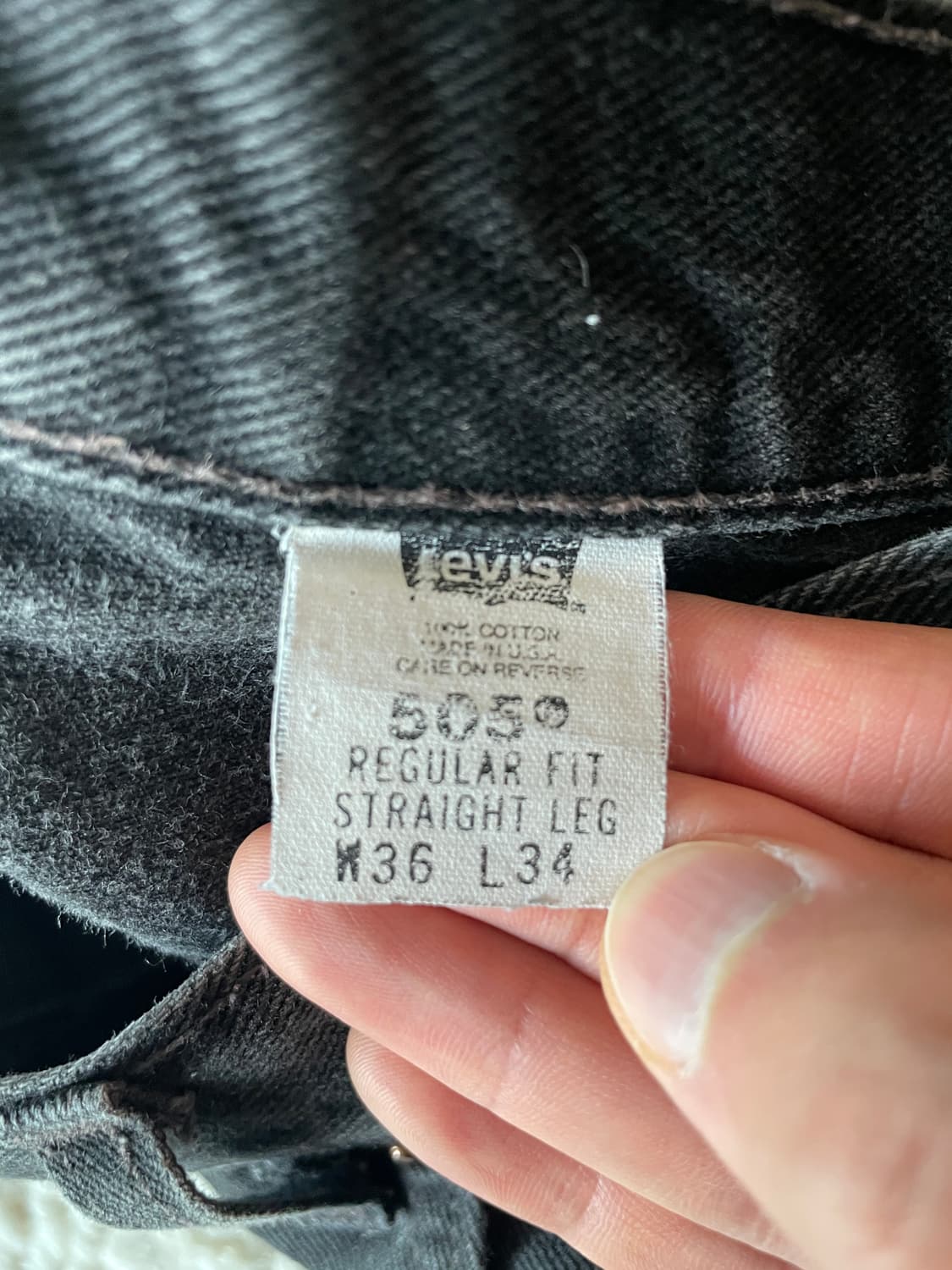 90s USA 리바이스 505 블랙 빈티지 데님 36 상품이미지5