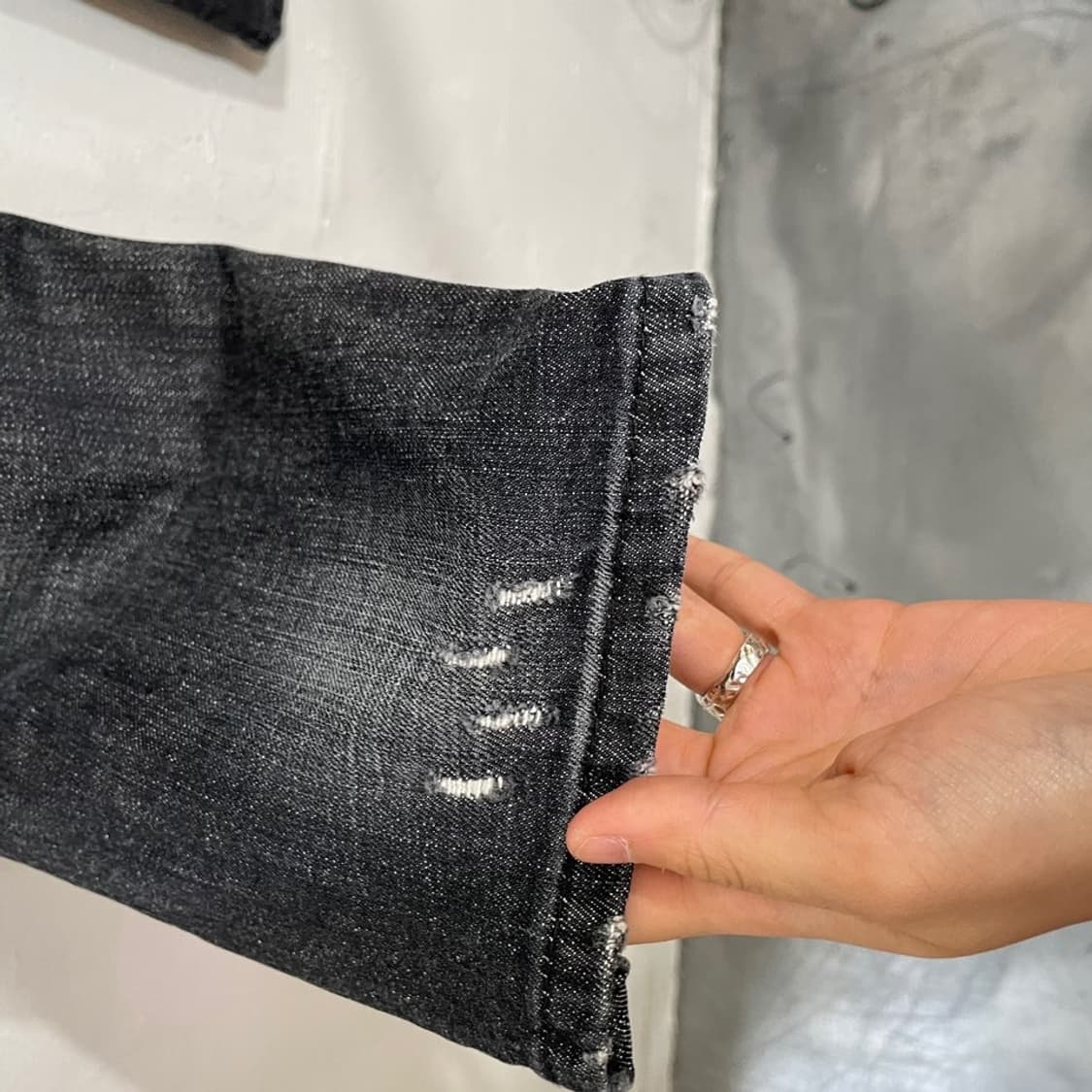 디스퀘어드 1964 블랙패치 흑청 데님팬츠 상품이미지8