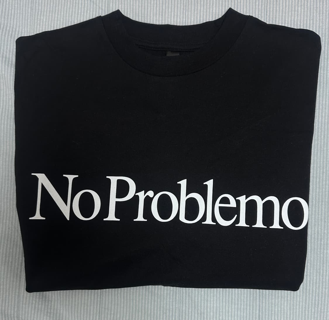 NO PROBLEMO SS 티셔츠 블랙 L사이즈 상품이미지5