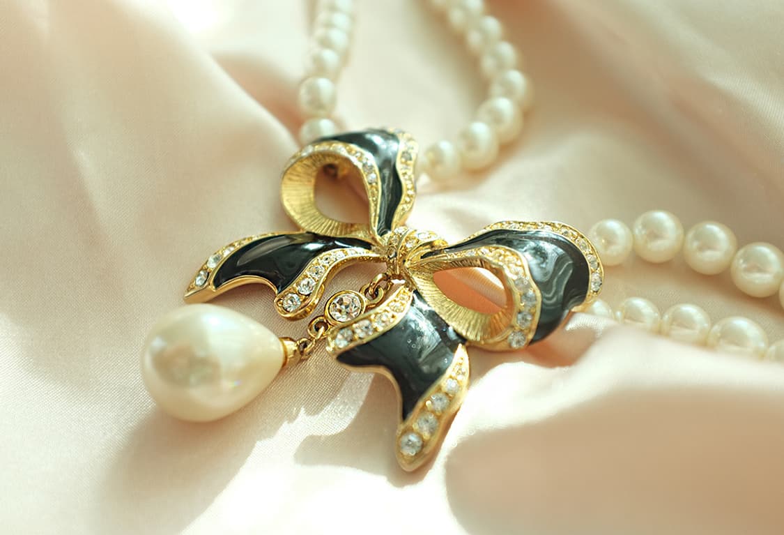 MARVELLA 리본 진주 빈티지목걸이 빈티지주얼리 상품이미지3