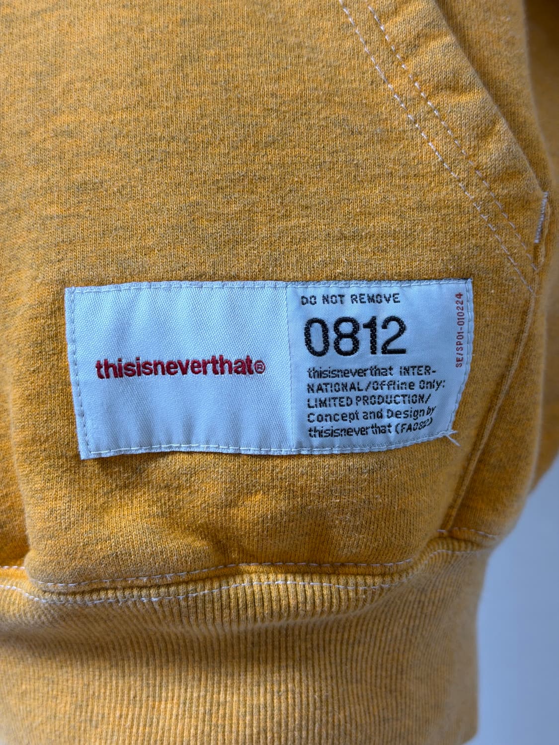 디스이즈네버댓 Overdyed Thermal Hoodie Orange 상품이미지3