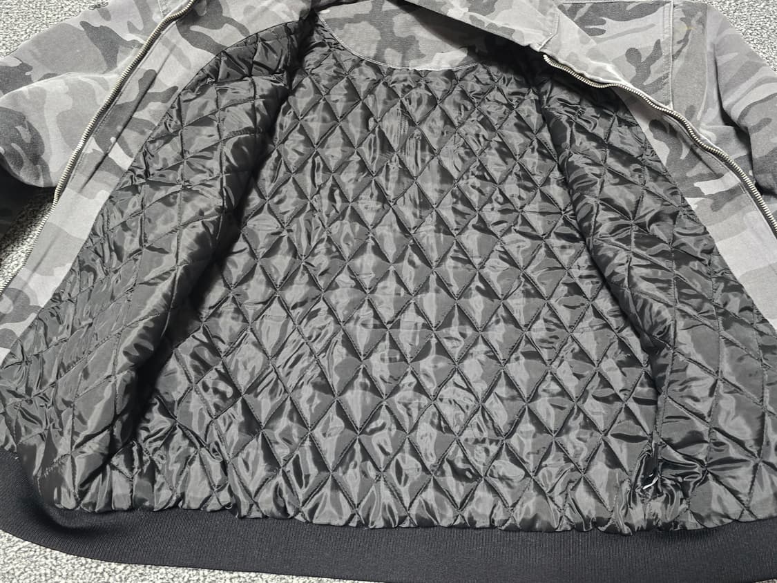 [M] REVENGE 리벤지 카모 워시드 패딩 후드 집업 상품이미지6