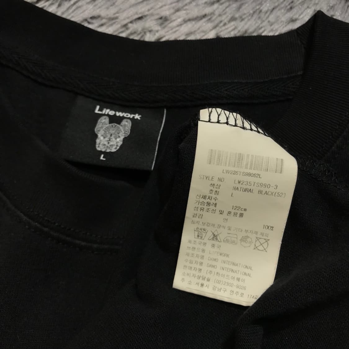 [[L(실 XL), A급] 라이프워크(LW) 빅라독 오버핏 반팔티@681 상품이미지5