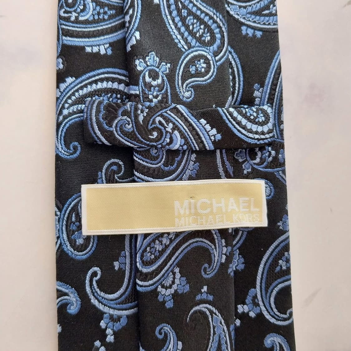 마이클코어스 실크 블랙 페이즐리 넥타이 9cm A+등급 K2360 상품이미지9