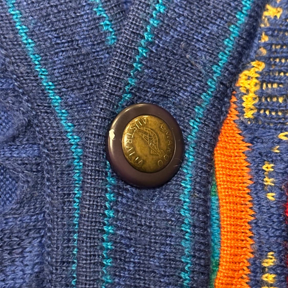 쿠지 니트 가디건 케이블 (S-M) 멀티컬러 상품이미지6