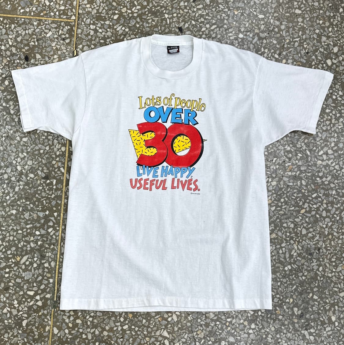 90s USA 서른이 넘어가면.. 빈티지 싱글스티치 티셔츠 XL 상품이미지2