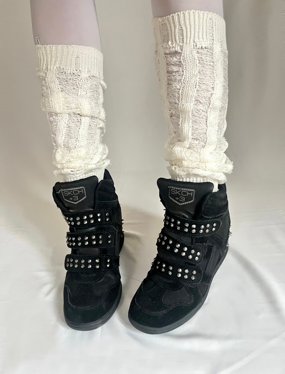 Skch 스터드 웨지힐 하이탑 상품이미지5
