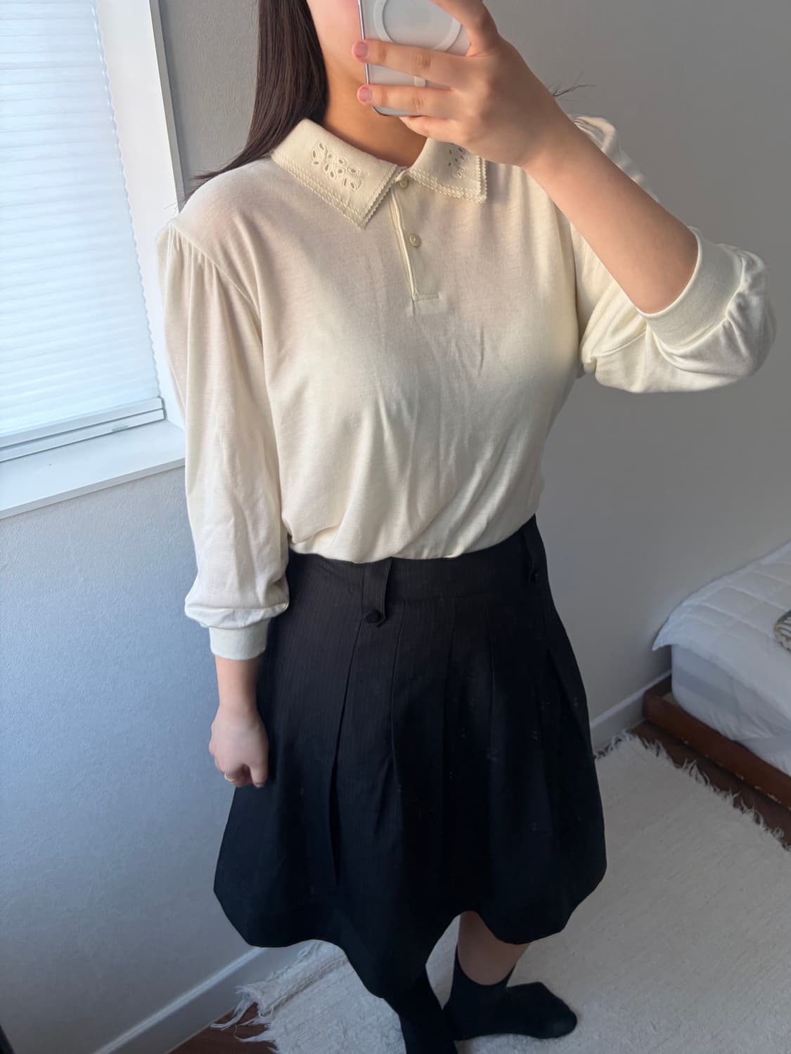 카라 레이스 블라우스 상품이미지2