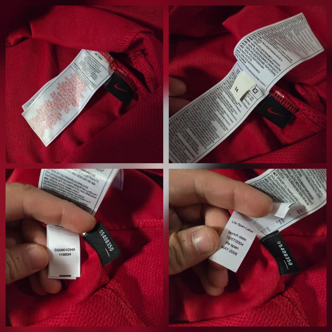 나이키 맨유 04-06 노마킹 유니폼 반팔 티셔츠 S 해외 상품이미지8