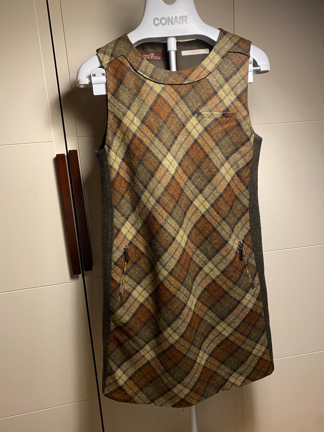 BCBG 체크모직 원피스S 상품이미지2