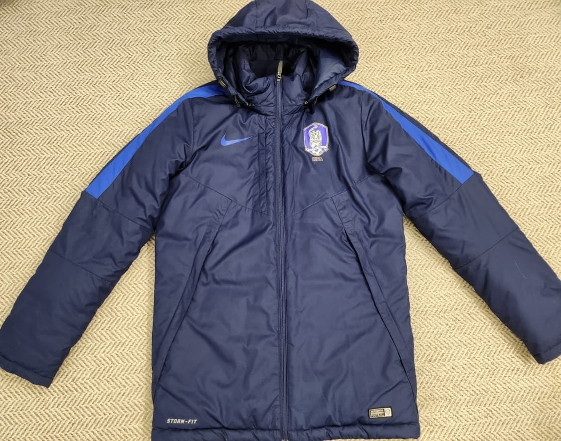 축구국가대표 패딩 스톰 피트/미드필 재킷/s/폴리에스텔/네이비 상품이미지2