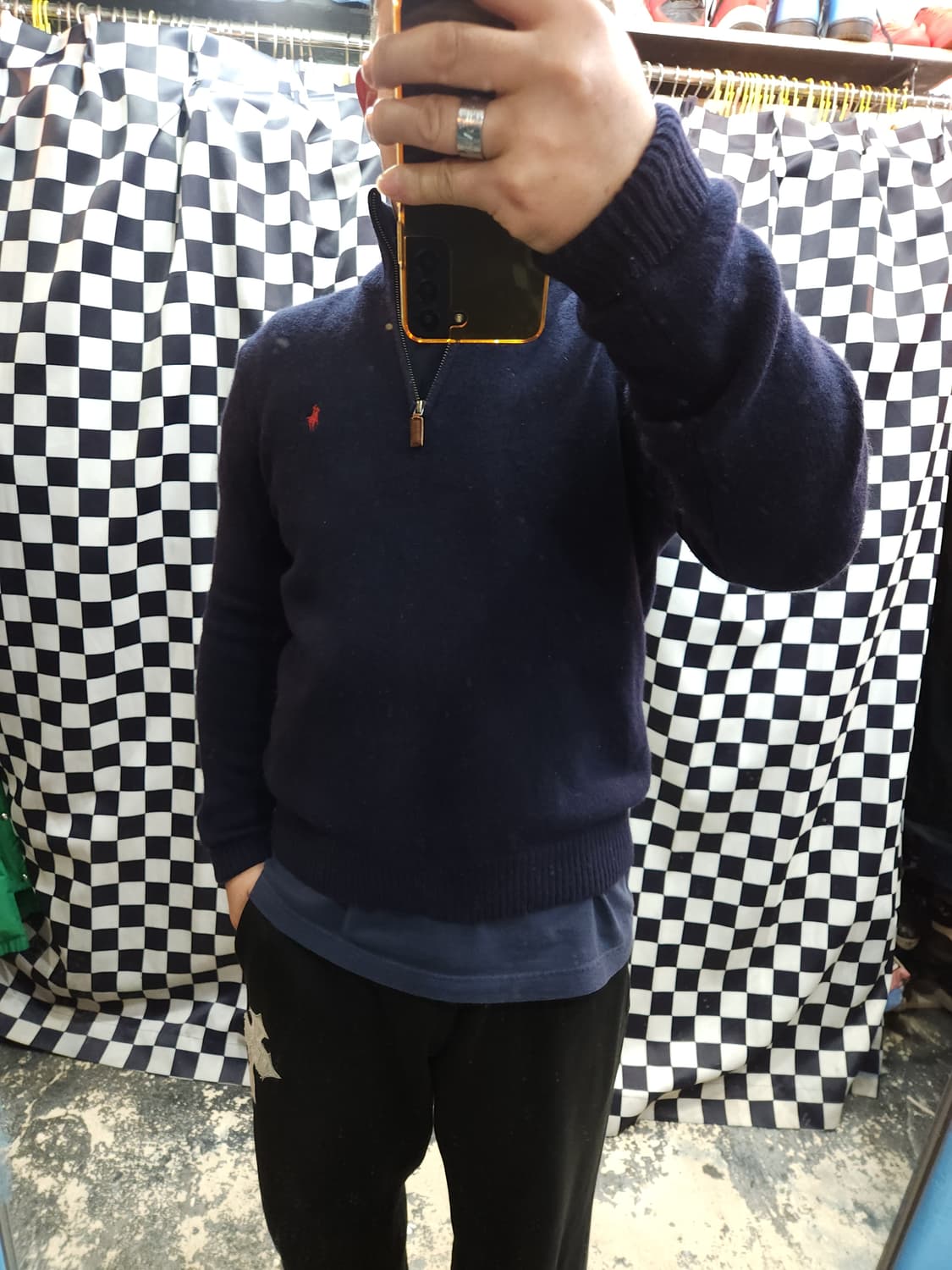 폴로 랄프로렌 램스울 반집업 니트
​
 상품이미지7