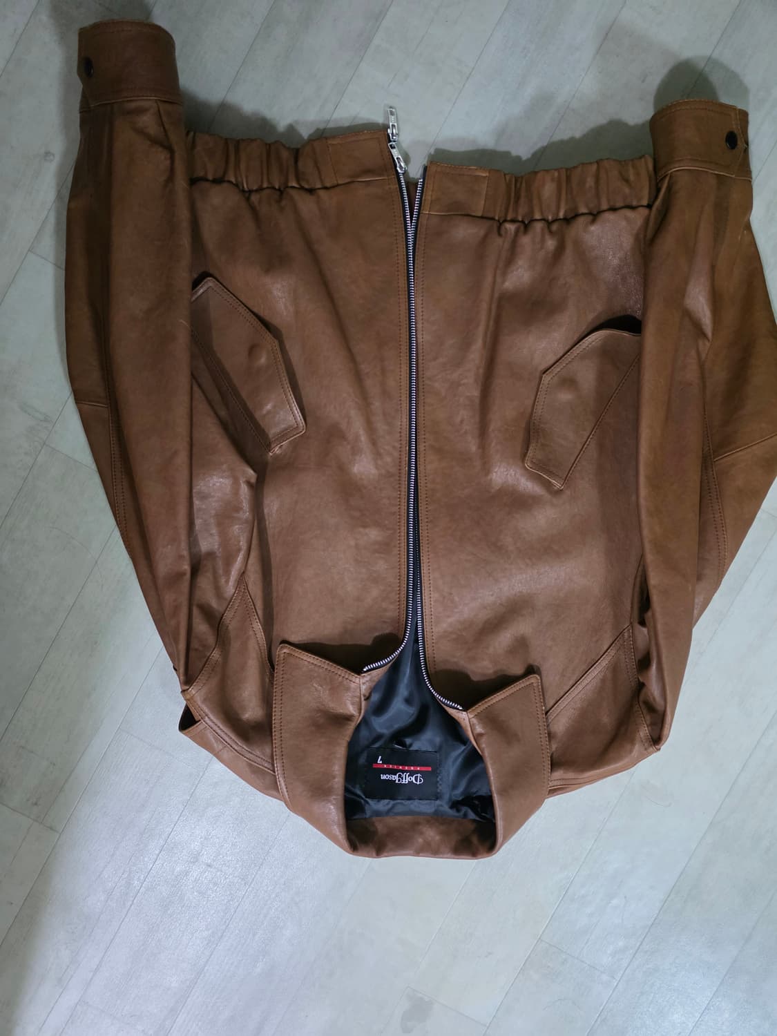 도프제이슨 오버핏 베지터블 램스킨 리얼 레더 자켓 xl 상품이미지3