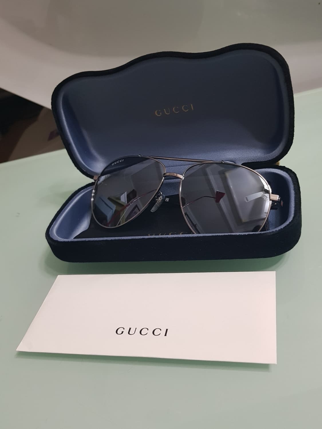 구찌 미러에비에이터선글라스(정말멋짐 정품새상품) 상품이미지7