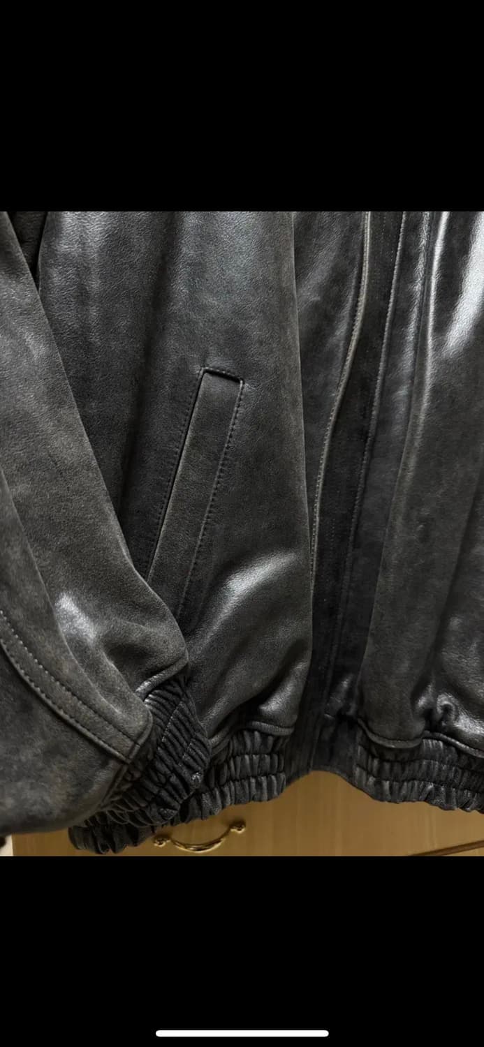 stu 오버핏 레더자켓 (M) 상품이미지8