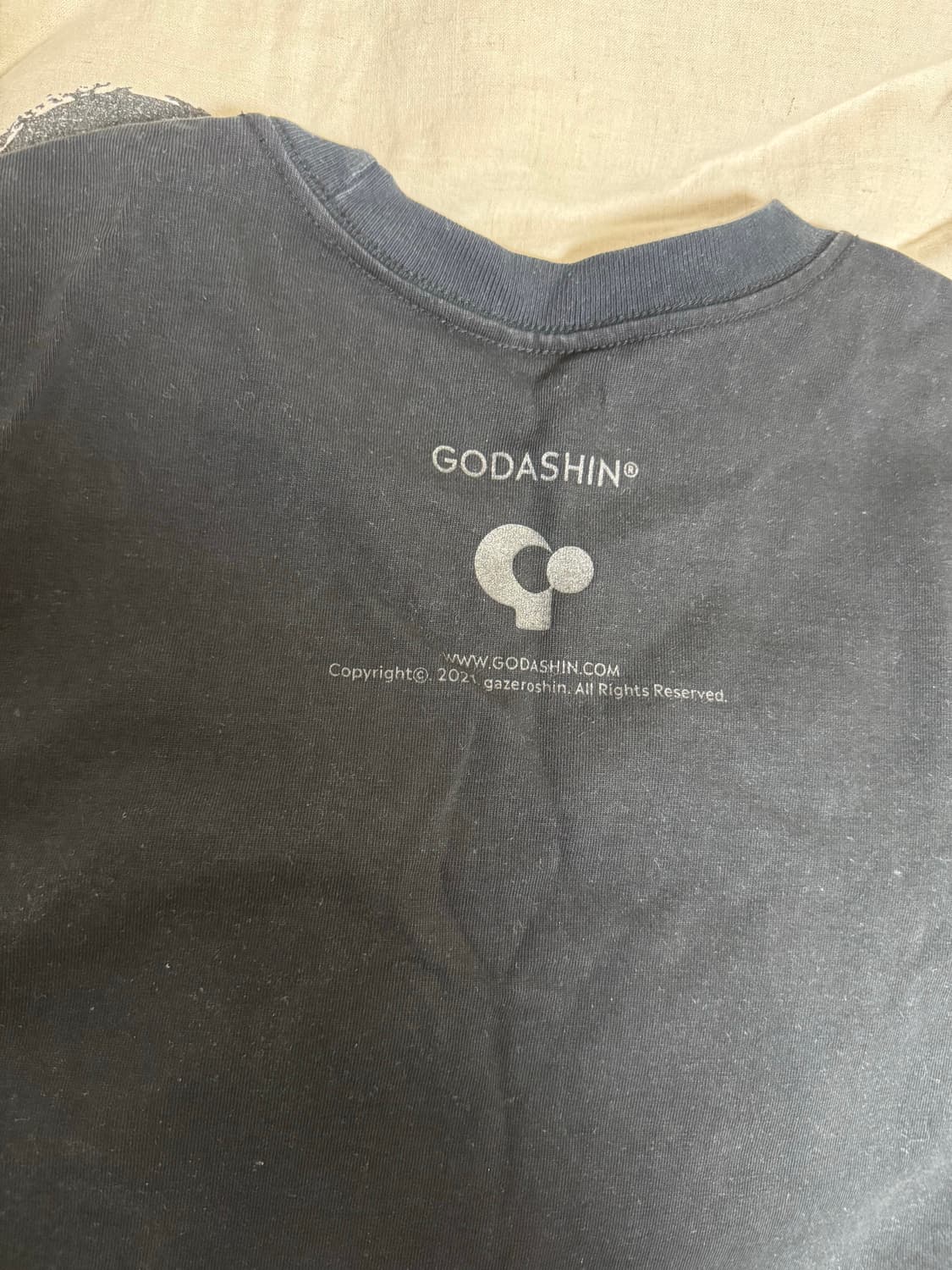 GODASHIN 검정 반팔 티셔츠 L 상품이미지3