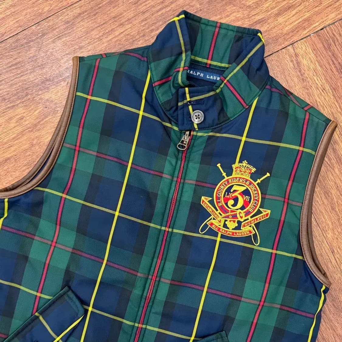 여성용 S 폴로 랄프로렌 체크 클래식로고 베스트 자켓  상품이미지3