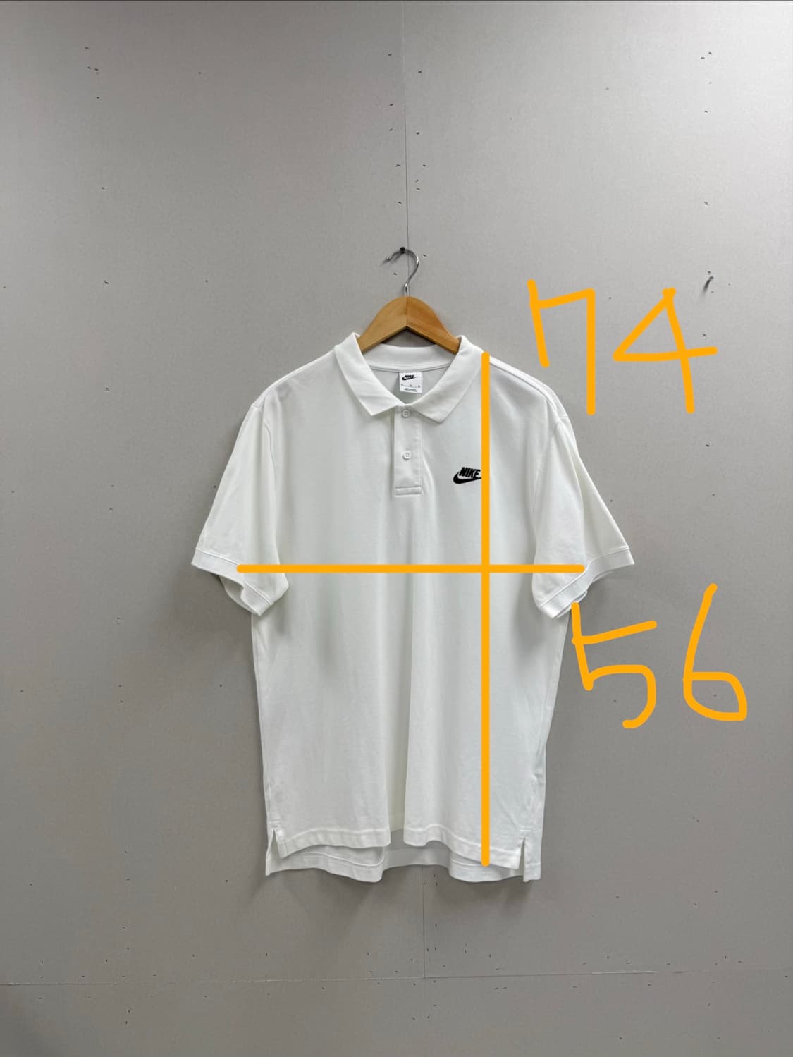 남성 XL / 나이키 반팔 카라티 화이트 상품이미지2