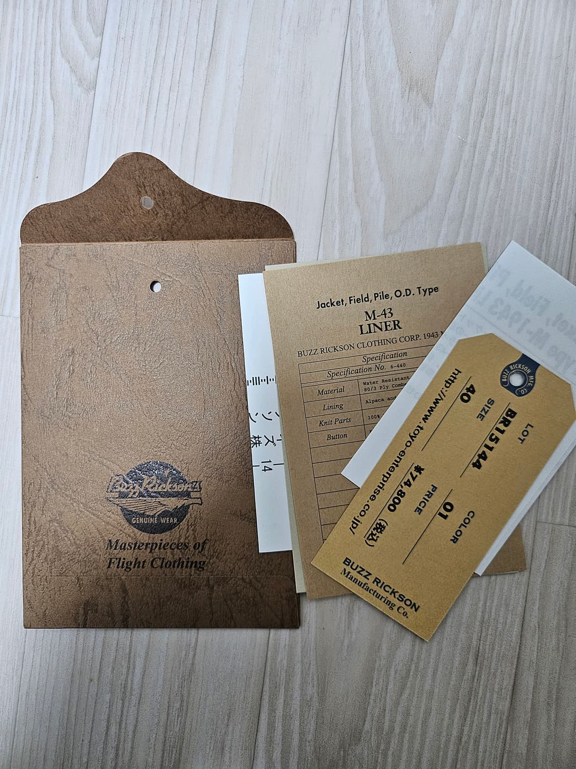 버즈릭슨 BUZZ RICKSON'S M-1943 라이너 상품이미지9