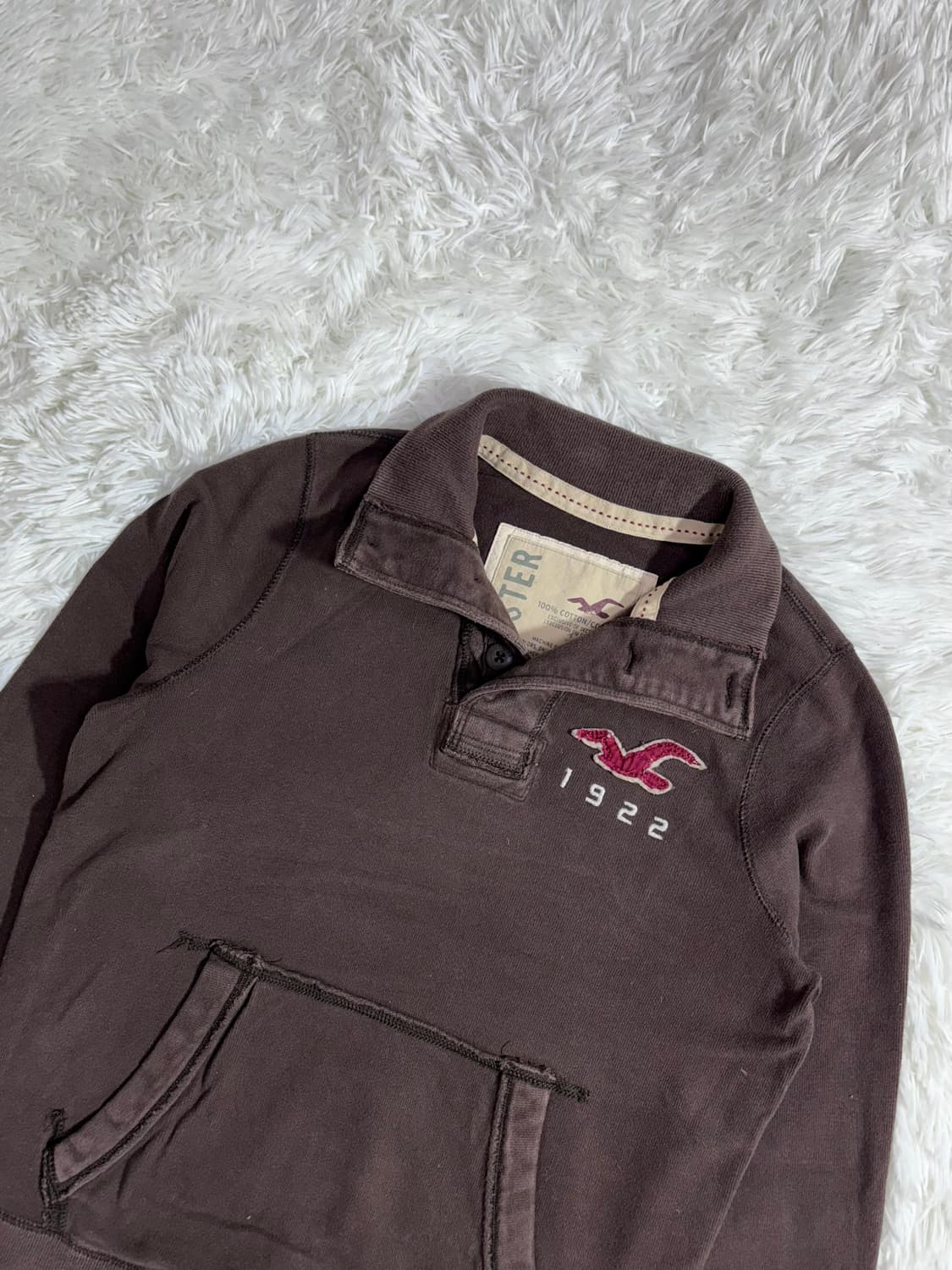 홀리스터 브라운 버튼 반집업  상품이미지4